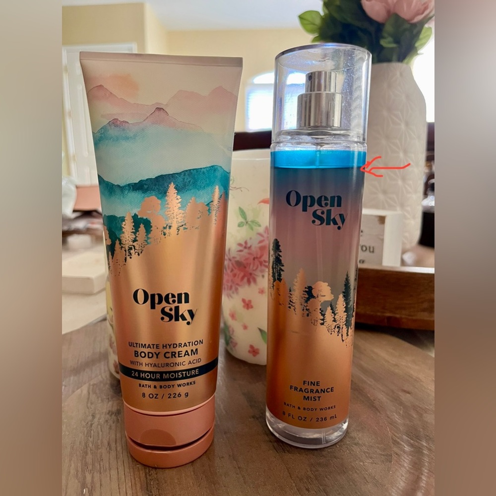 Bath and Body Works Open Sky Fragrance Mist & Lotion